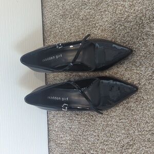 Madden Girl Glossy Black Heels